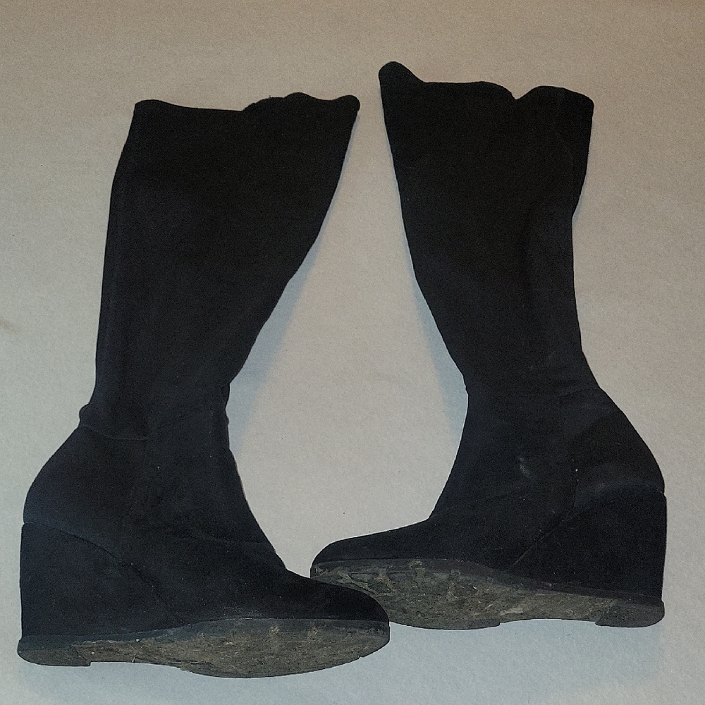 Rouge Black Wedge Boots